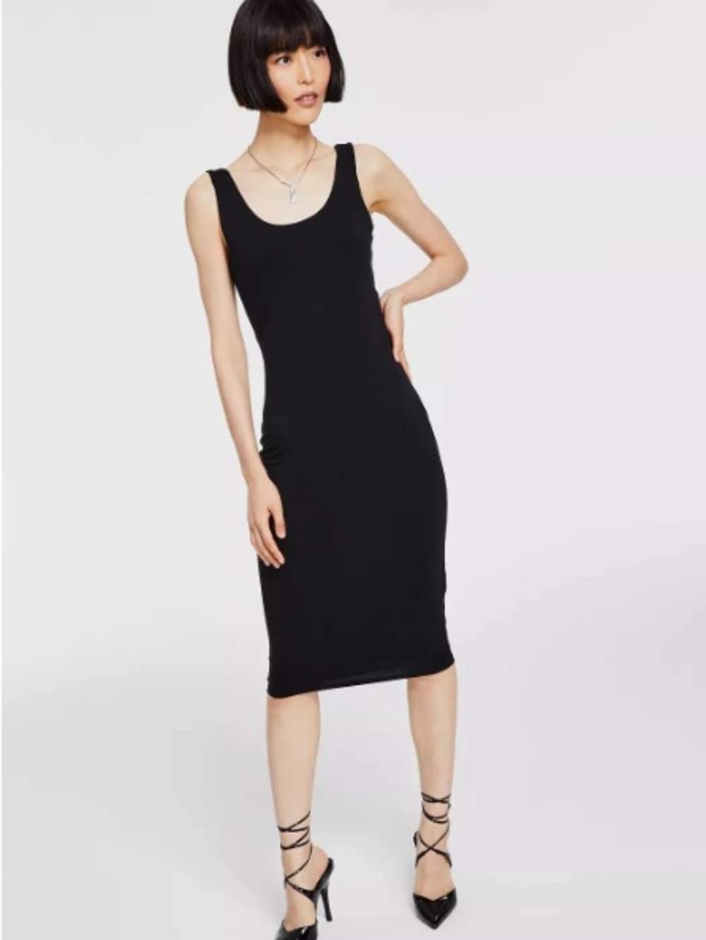 Classic Black Tank Midi Dress